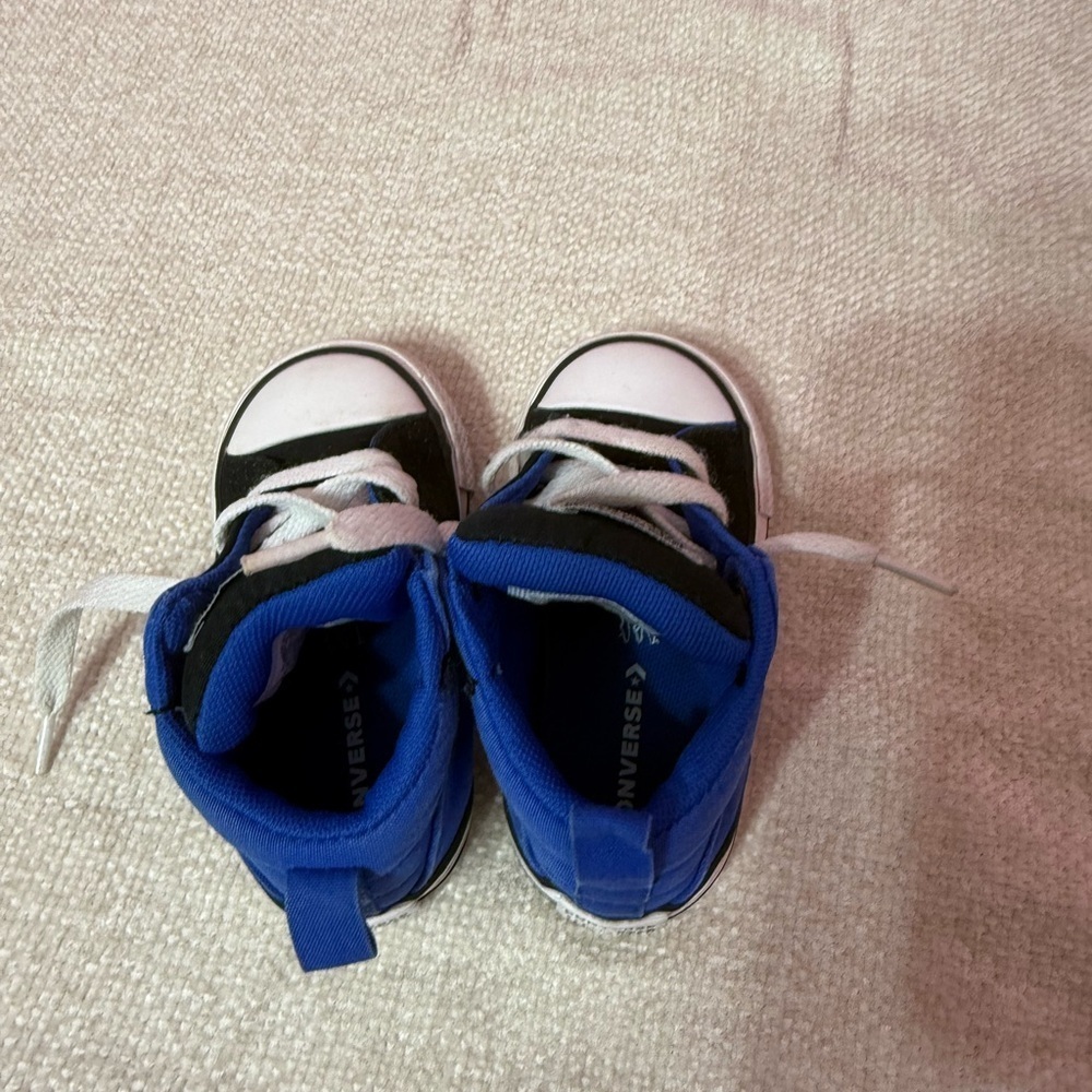 Converse Chuck Taylor All Star Mid Hi Top Sneakers Infant Boys Size 5 Blue/Black - Picture 5 of 8